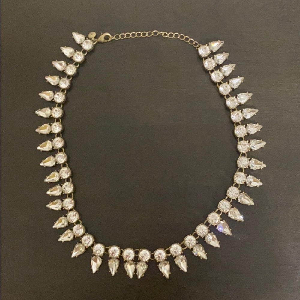 J. Crew Gold-Tone Clear Crystal Spike Necklace